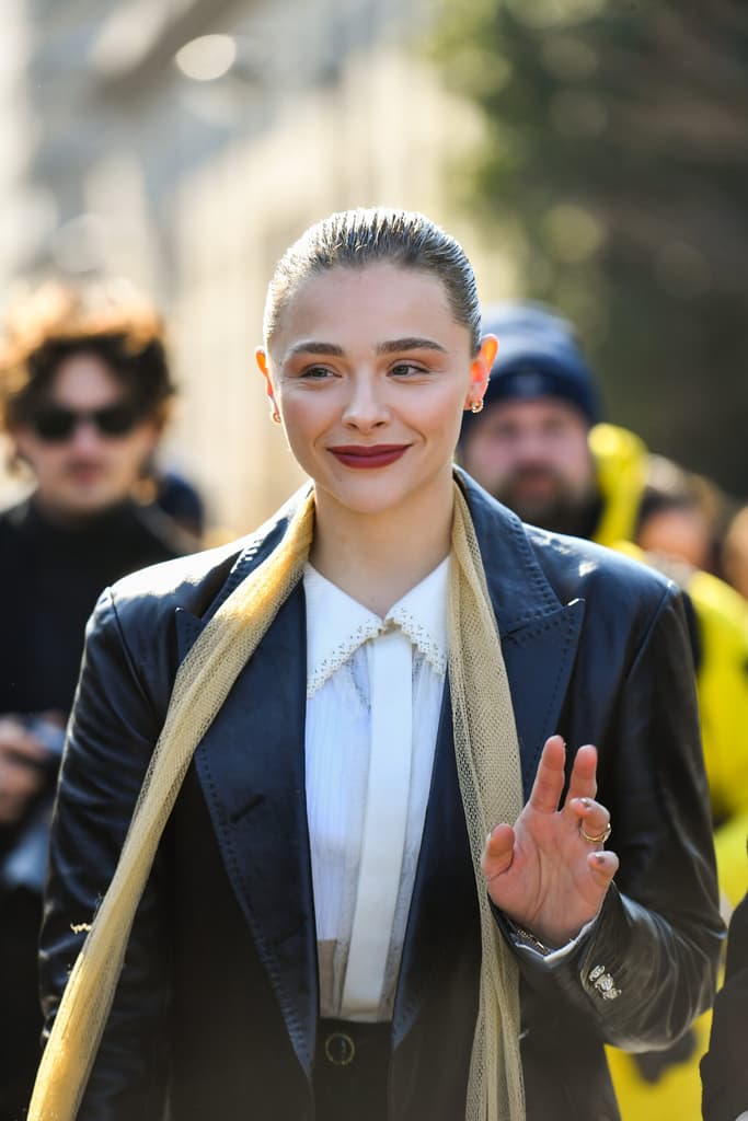 Chloe Grace Moretz attends the Louis Vuitton fashion show in Paris