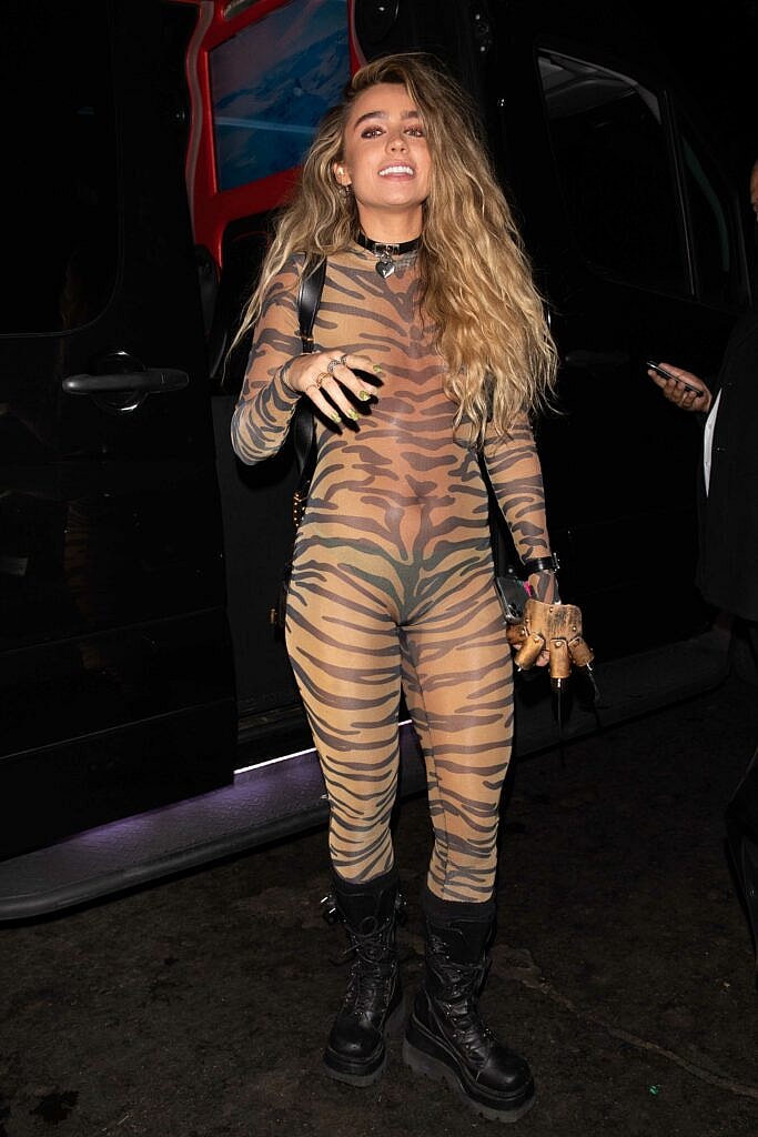 Sommer Ray leaves in a see through costume at Stassie Halloween Party