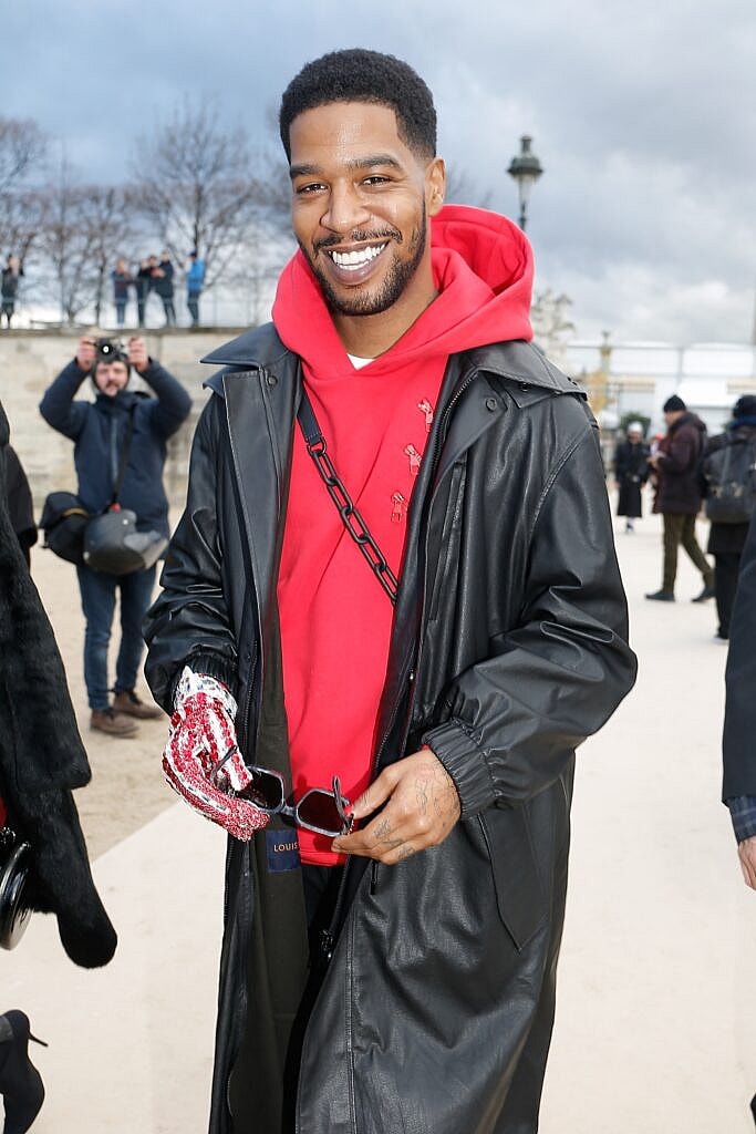 Kid Cudi arriving at Louis Vuitton show during Paris Fashion week 2019