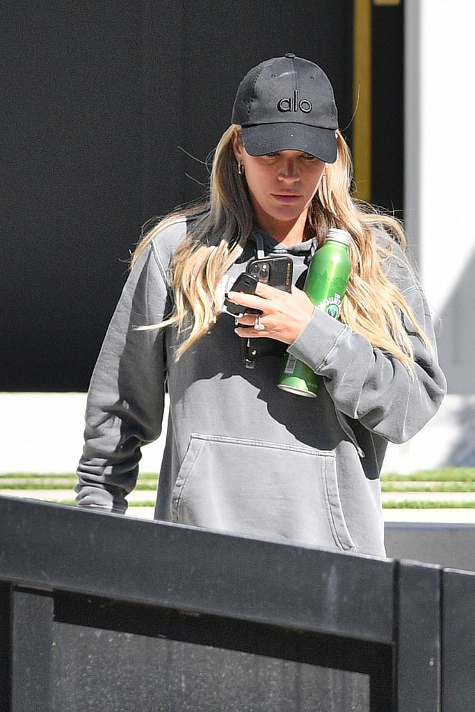 Teddi Mellencamp is seen leaving the home of RHOBH star Dorit Kemsley who was reportedly held at gunpoint by 3 men and robbed of jewelry and handbags during 20-minute home invasion