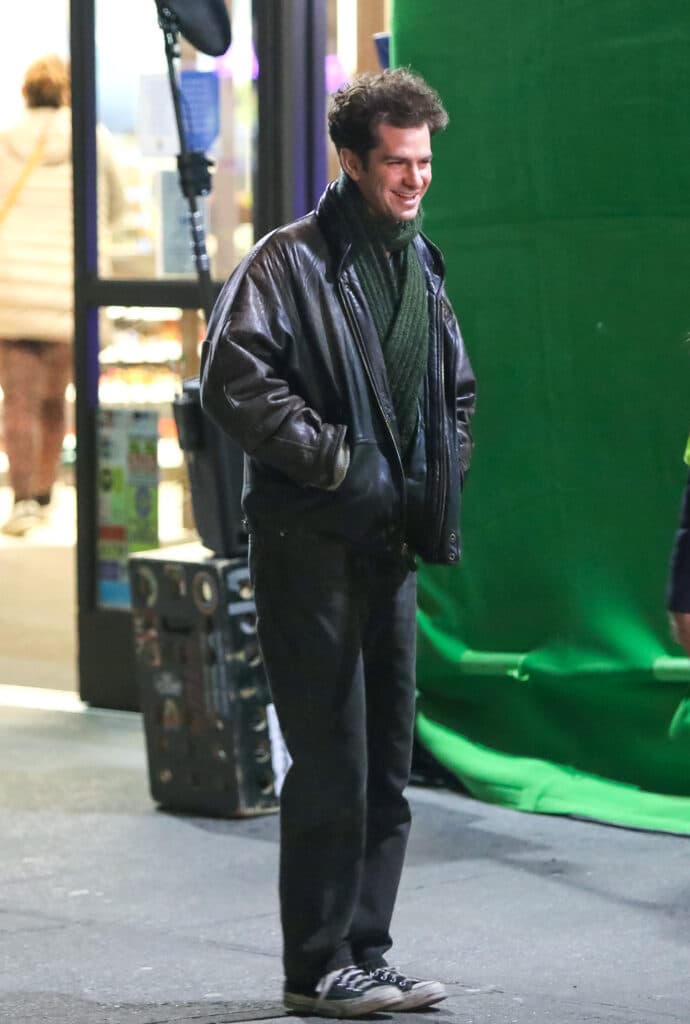 Andrew Garfield at movie set of the apos Tick Tick Boom apos
