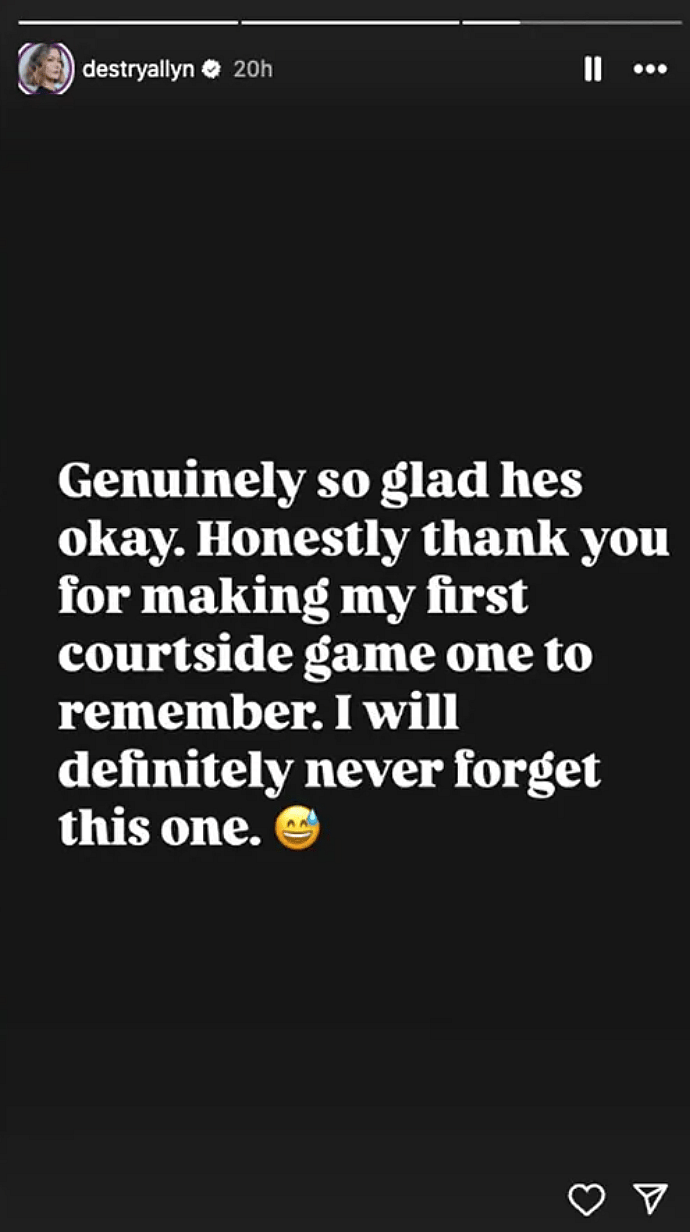 Destry Allyn Spielberg's Instagram Stories about Tracy Morgan