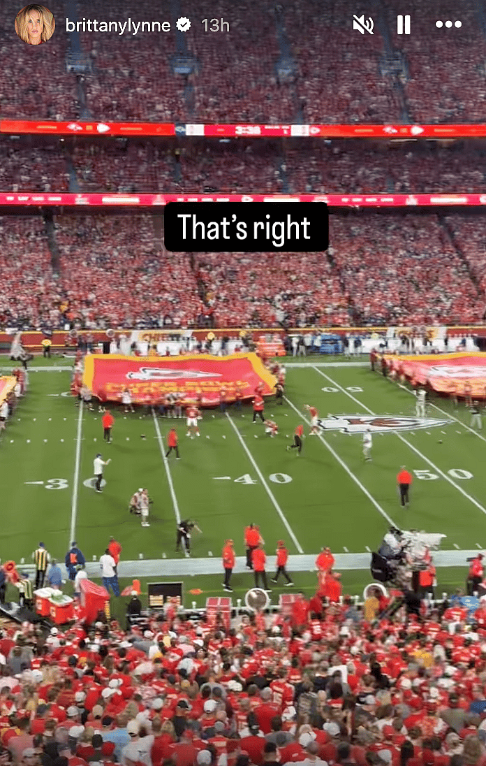 Brittany Mahomes' view from the Chiefs game