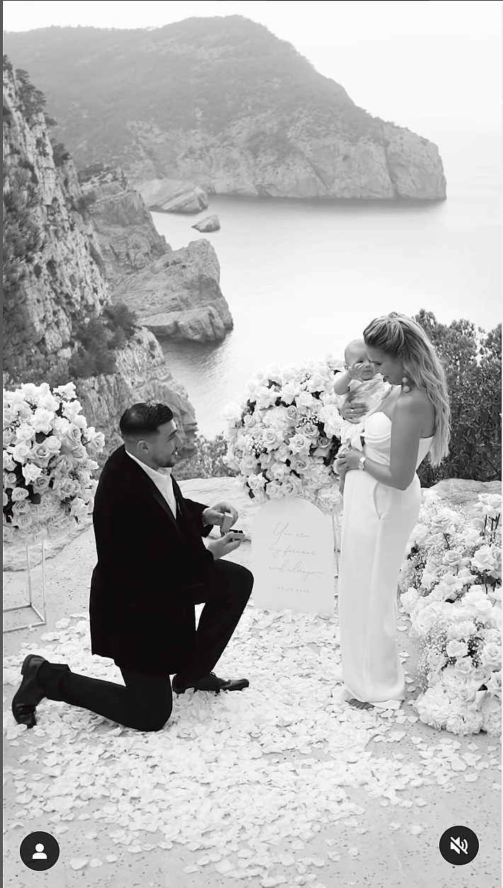 Tommy Fury Dresses Baby Bambi To Twin With Mum Molly-Mae Hauge In Engagement Video