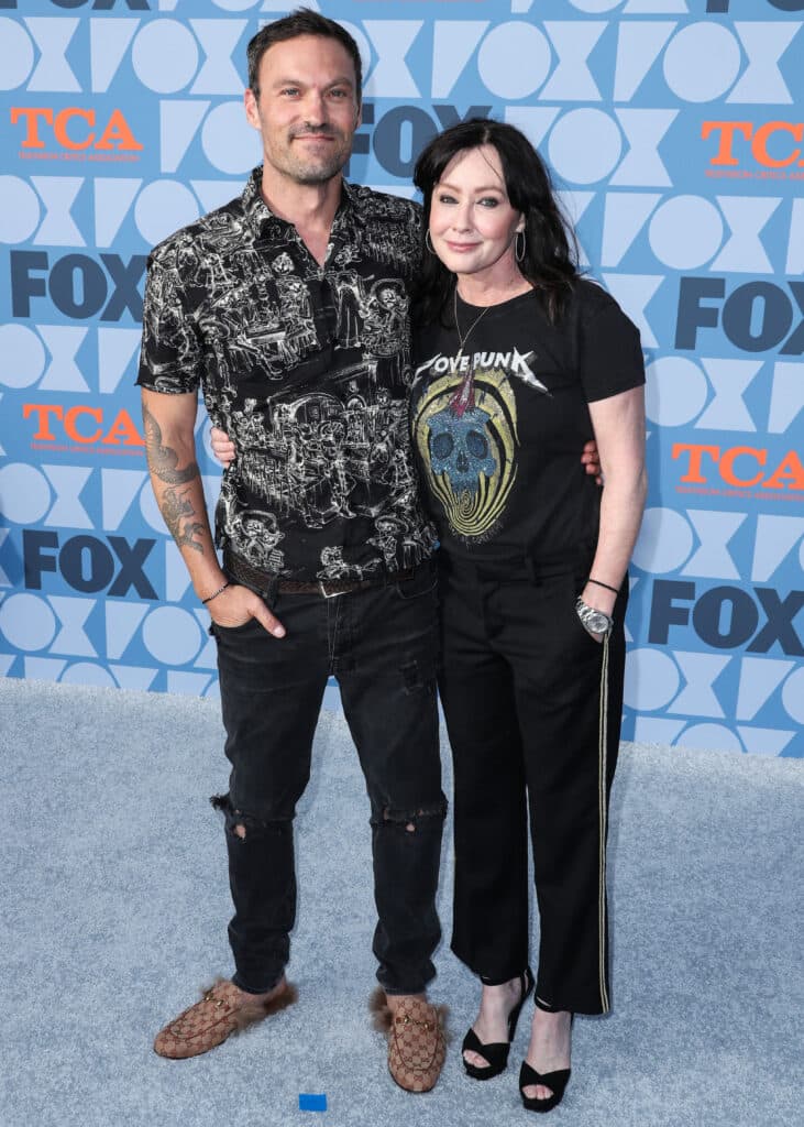 LOS ANGELES, CALIFORNIA, USA - AUGUST 07: FOX Summer TCA 2019 All-Star Party held at Fox Studios on August 7, 2019 in Los Angeles, California, United States. 07 Aug 2019 Pictured: Brian Austin Green, Shannen Doherty. Photo credit: Xavier Collin/Image Press Agency/MEGA TheMegaAgency.com +1 888 505 6342 (Mega Agency TagID: MEGA479969_041.jpg) [Photo via Mega Agency]