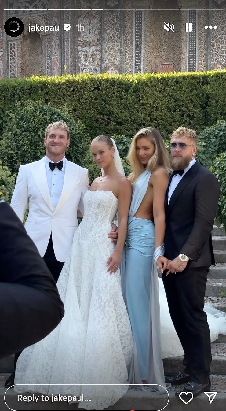Jake Paul and Logan Paul at wedding