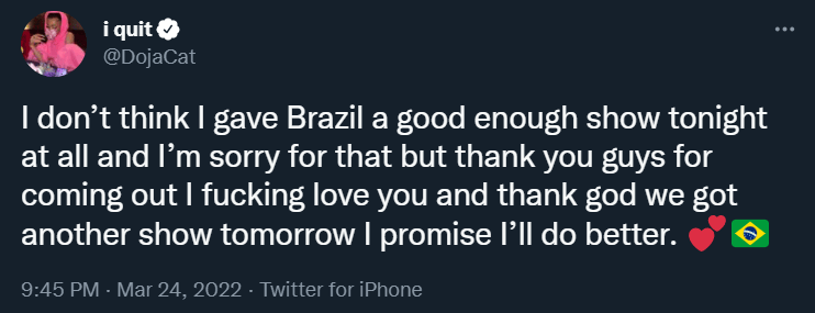 Doja Cat quits