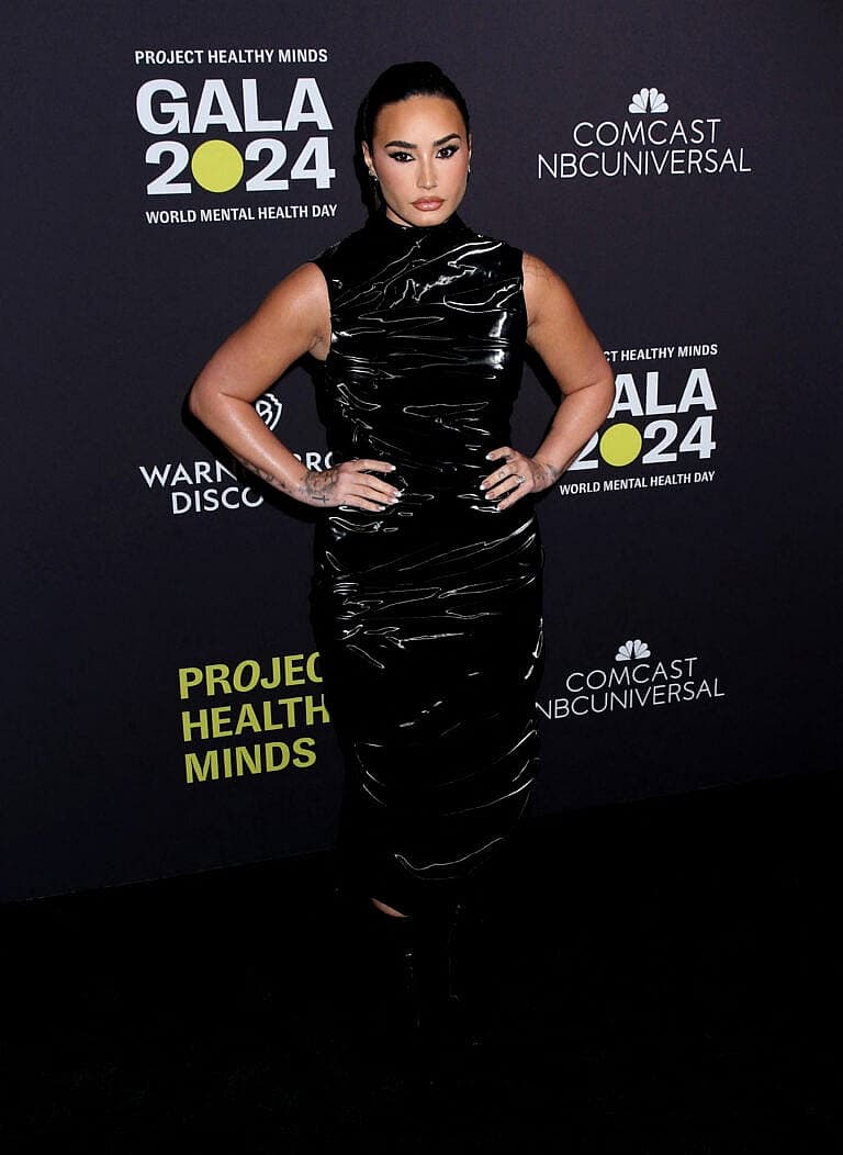 Demi Lovato at Project Healthy Minds' World Mental Health Day Gala