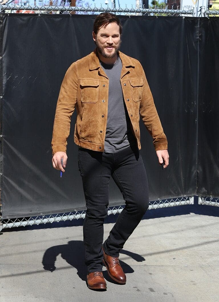 Chris Pratt seen making an appearance at the Jimmy Kimmel show