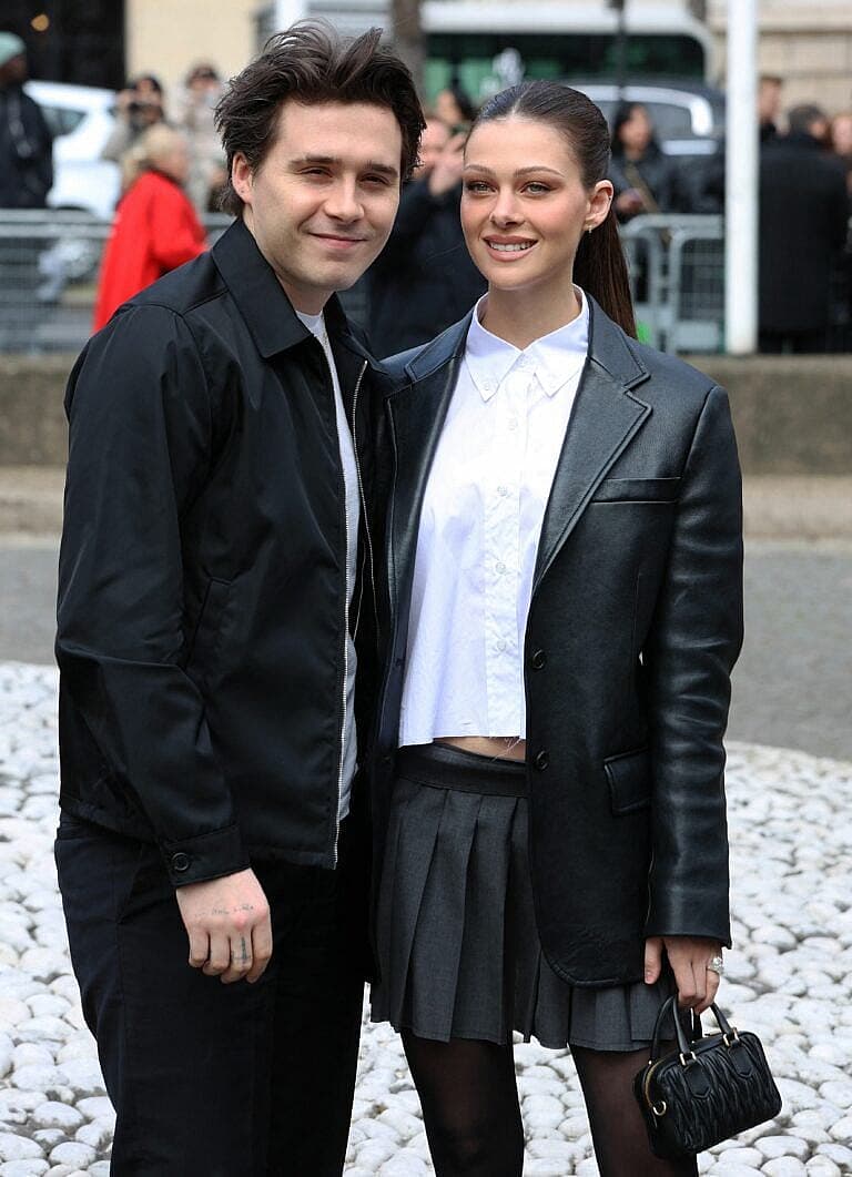 Brooklyn Beckham and Nicola Peltz attend the Miu Miu Womenswear Fall Winter