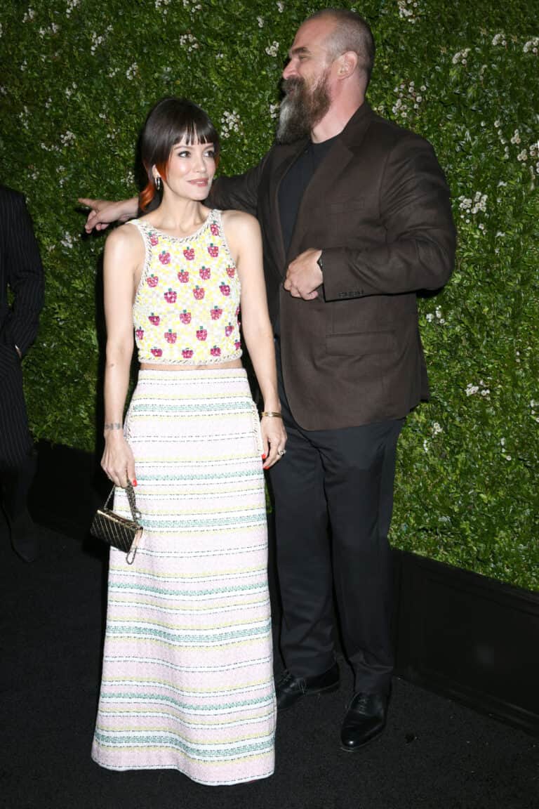 Lily Allen and David Harbour at 17th Annual CHANEL & Tribeca Artists Dinner in NYC
