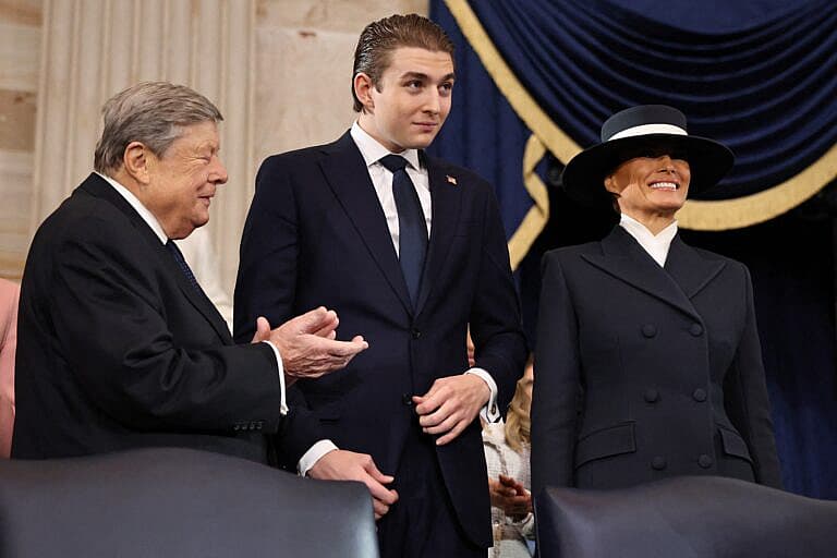 Barron Trump at the Donald Trump and J.D. Vance Swearing-In at the US Capitol