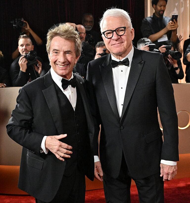 Martin Short and Steve Martin at the 83rd Annual Golden Globes