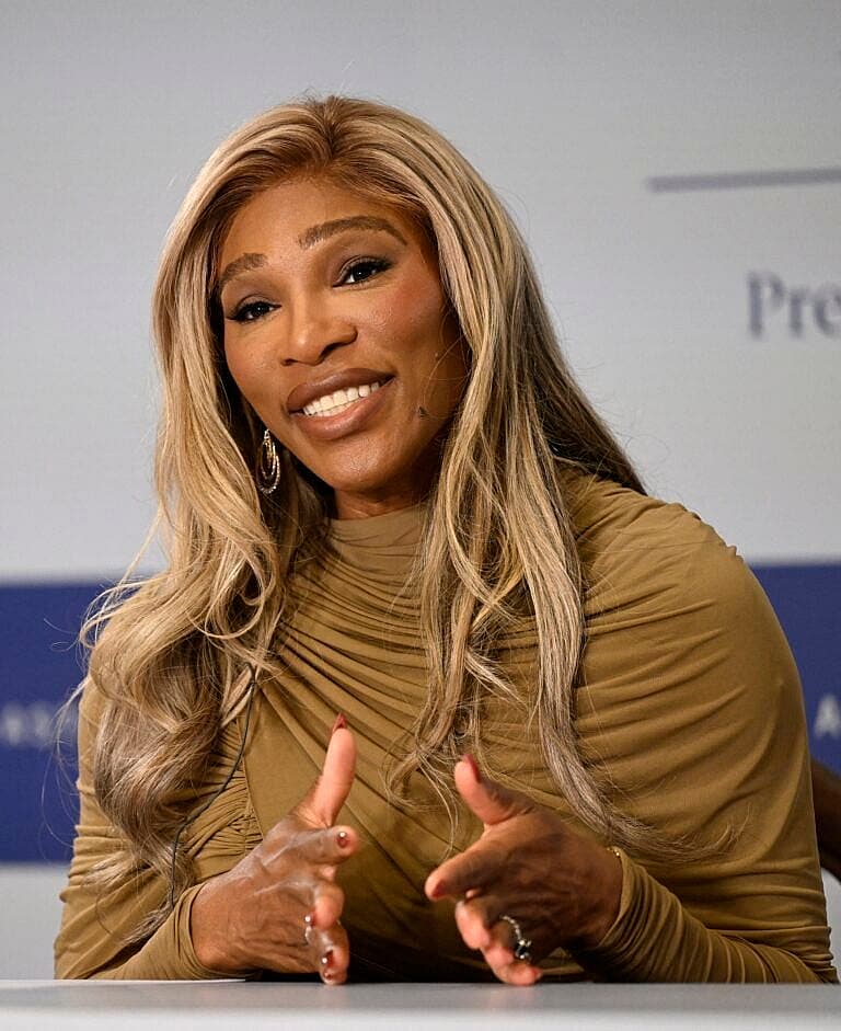 Serena Williams speaks at a press conference in Oviedo ahead of the Princess of Asturias Awards