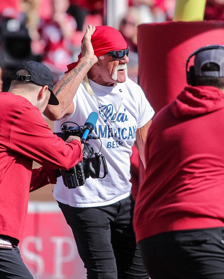 Hulk Hogan at Texas v Arkansas NCAA Football Game