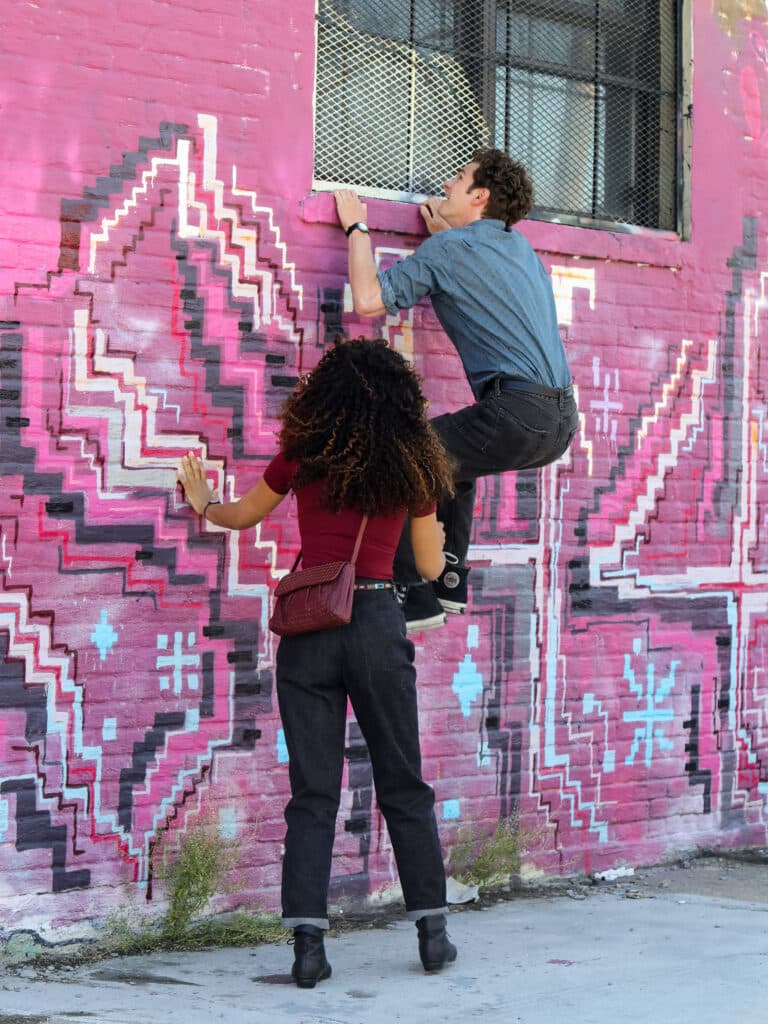 Andrew Garfield at movie set of the apos tick tick Boom apos
