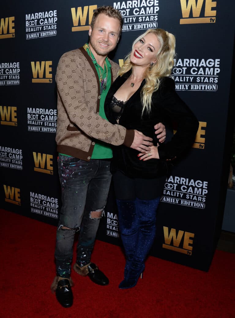Spencer Pratt e Heidi Montag na WE tv comemoram a estreia de Marriage Boot Camp: Family Edition