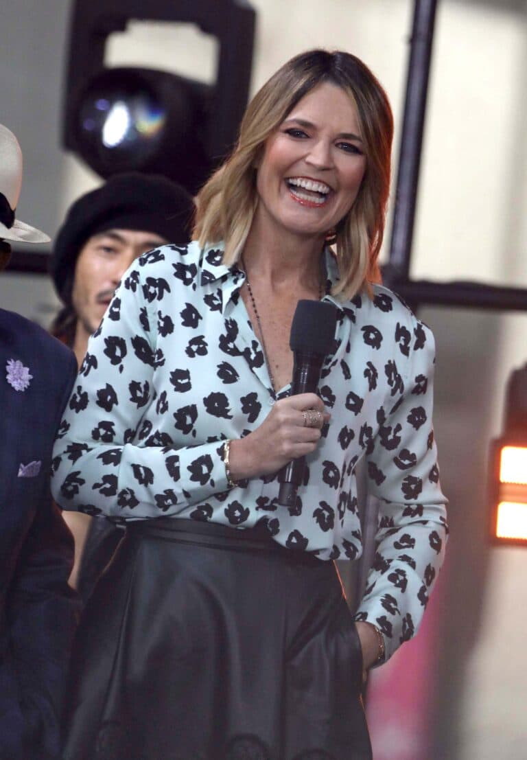 Savannah Guthrie com Lenny Kravitz hoje, setembro de 2024