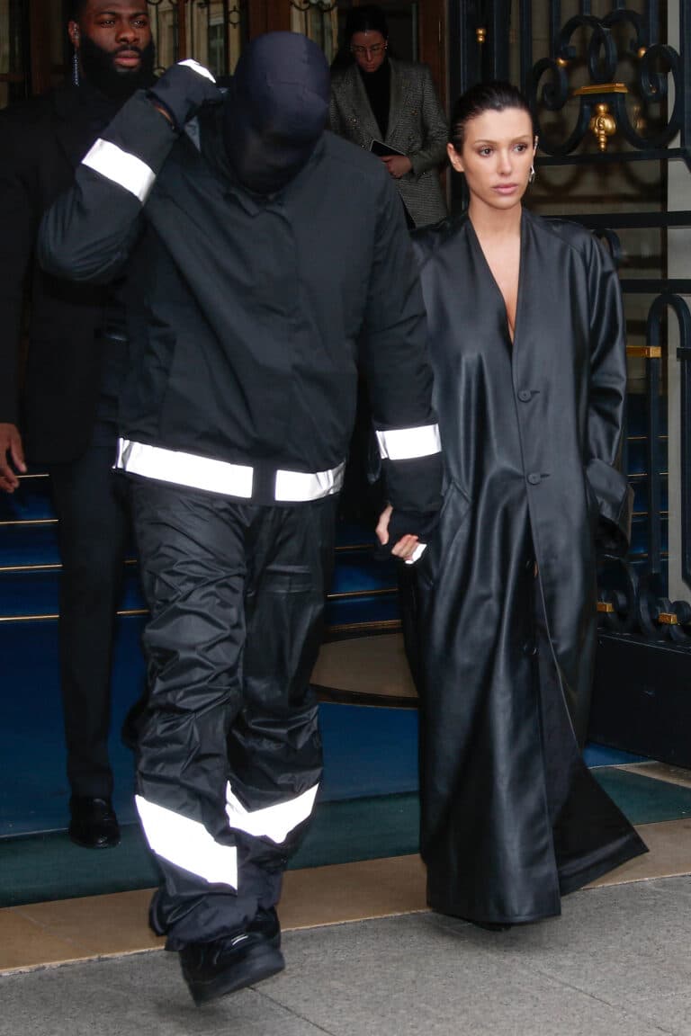 Kanye West and Bianca Censori leave their hotel hand in hand in Paris