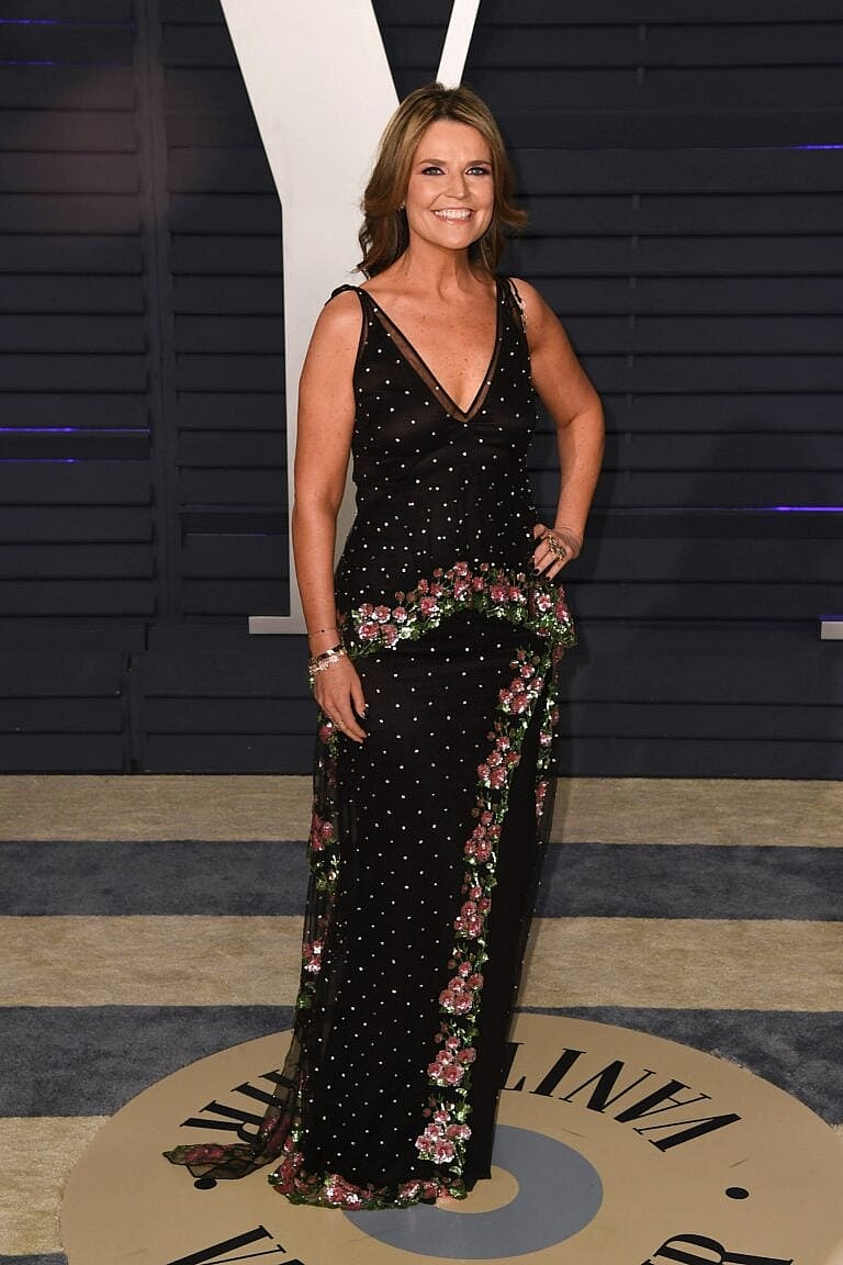 Savannah Guthrie na festa do Oscar da Vanity Fair