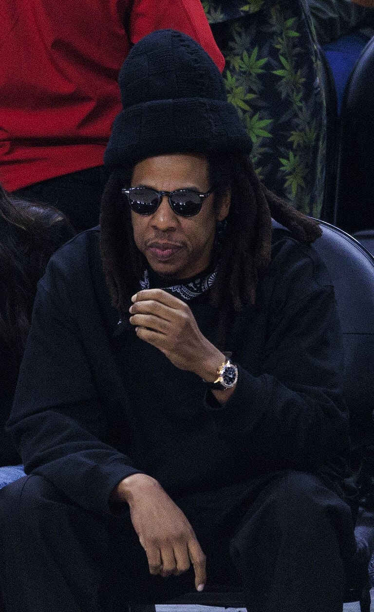 Jay Z attends the regular season NBA game between the Los Angeles Clippers and the Los Angeles Lakers on Wednesday February 28, 2024 at Crypto.com Arena in Los Angeles, California.