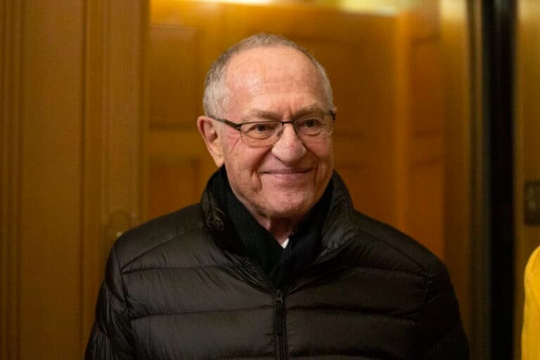 Defense Attorney Alan Dershowitz departs the United States Capitol after delivering opening statements in the impeachment trial of United States President Donald J. Trump on 27 Jan 2020