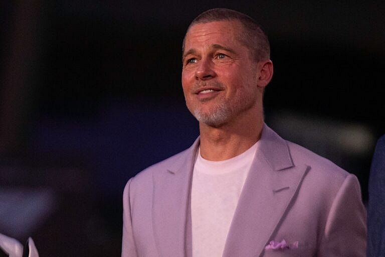 Brad Pitt with the cast Of ''F1, The Movie'' In Mexico City