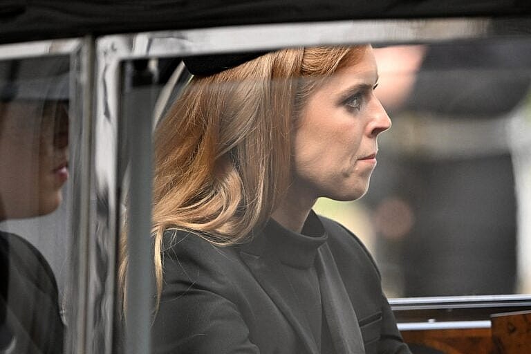 Princess Beatrice at The Funeral of HM Queen Elizabeth II at Westminster Abbey London
