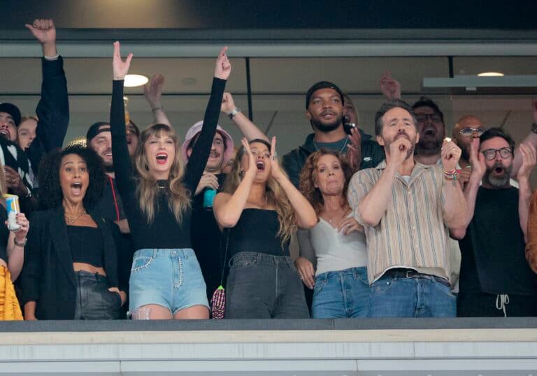 Taylor Swift, Blake Lively, and friends at NFL game