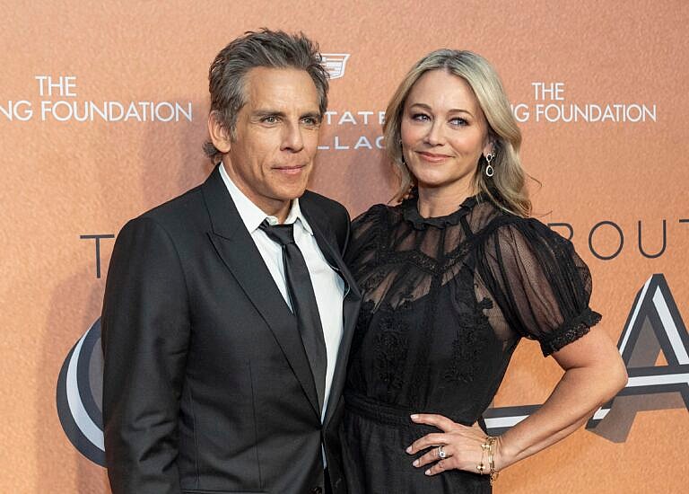 Ben Stiller and Christine Taylor at Roundabout Theatre Company's 2025 Gala