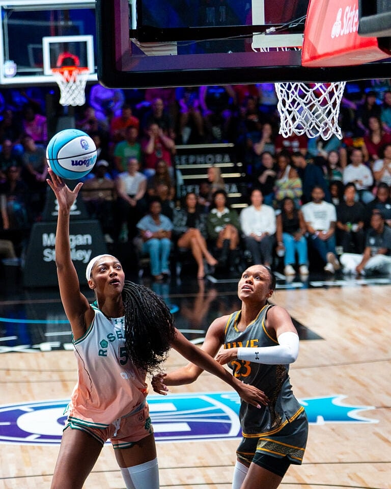 Angel Reese with Unrivaled.