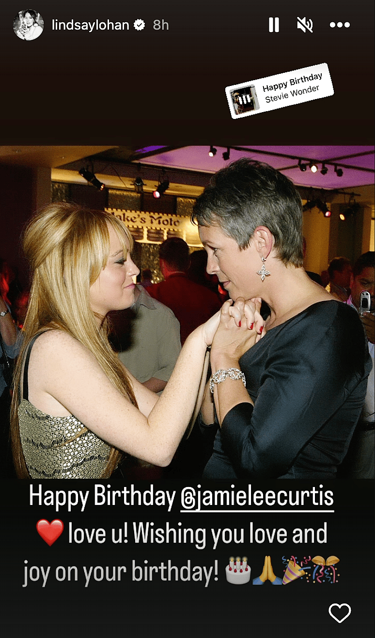 Lindsay Lohan Wishes Movie Mom Jamie Lee Curtis Happy Bday