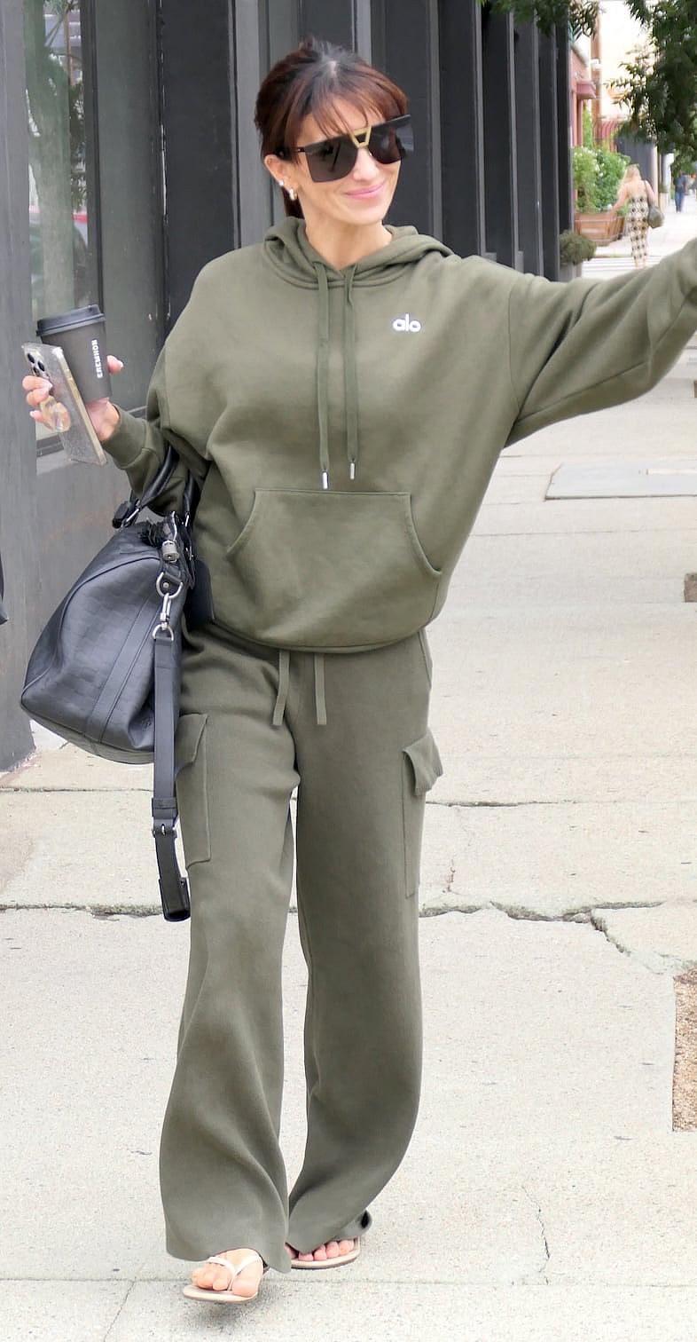 Hilaria Baldwin is seen leaving 'Dancing With The Stars' rehearsals