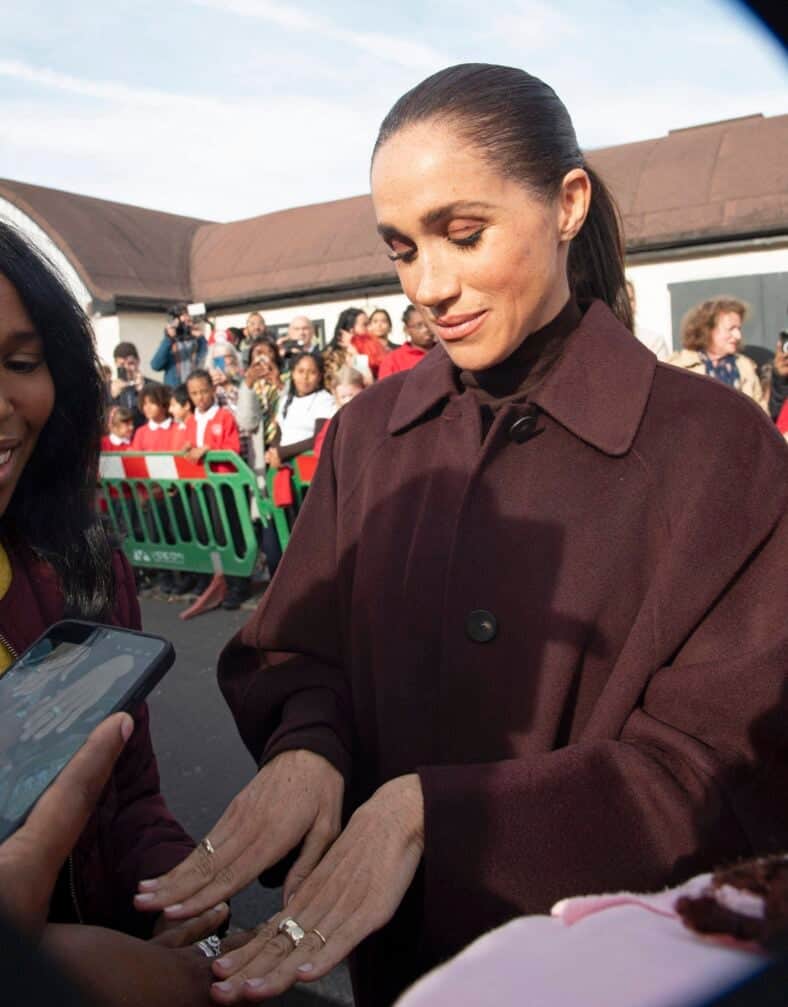 Meghan and Harry appeared to have taken off from when they left, in their first public appearance together since they have returned to the UK