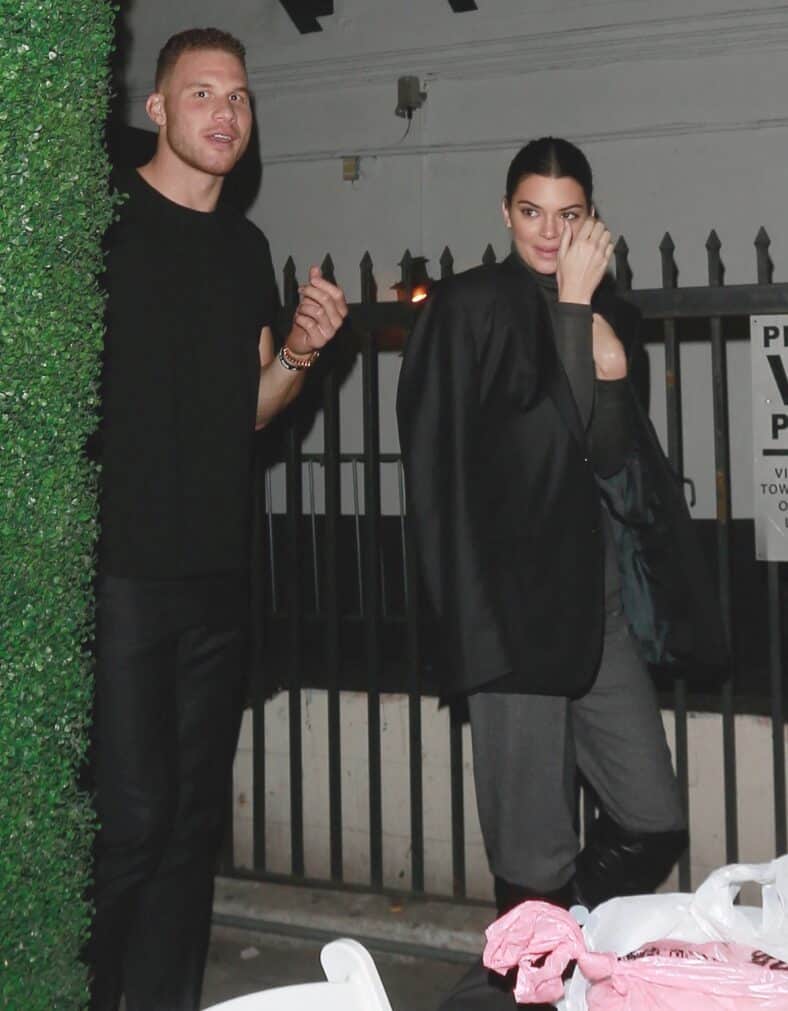 Kendall Jenner and Blake Griffin are seen leaving Blake's comedy night held at The Avalon nightclub in Los Angeles.