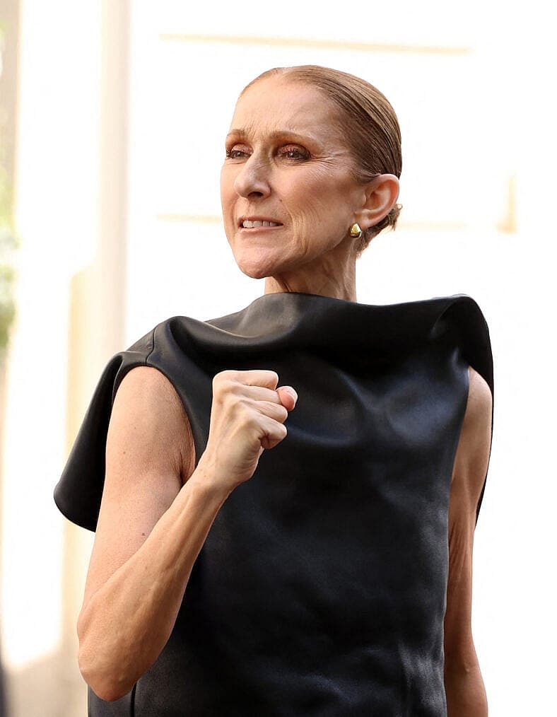 Céline Dion leaves her apartment in Paris for the rehearsals of her shows