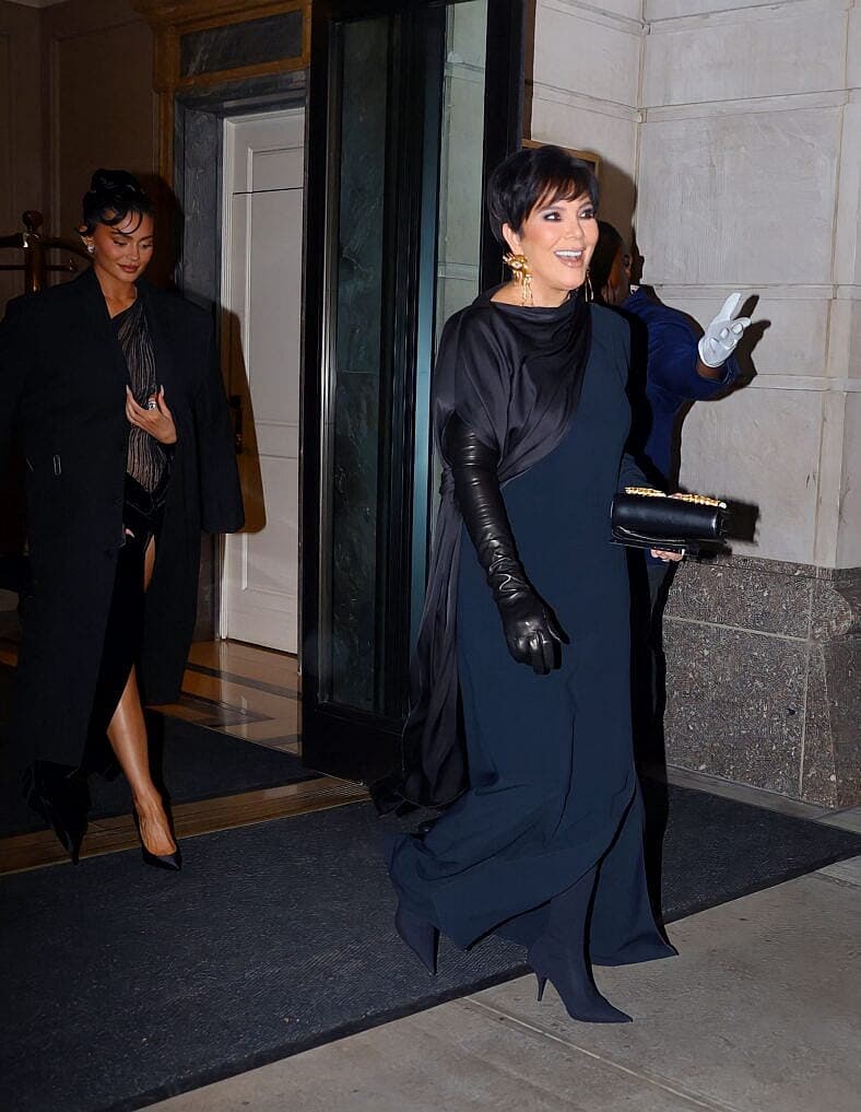 Kylie Jenner and Kris Jenner seen leaving their hotel to head to the CFDA Awards at Cipriani South St.