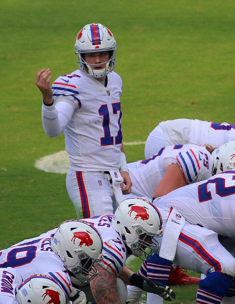 Josh Allen on the football field