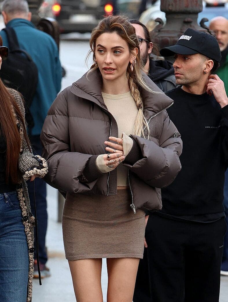 Paris Jackson strolling in Paris during the Fashion Week