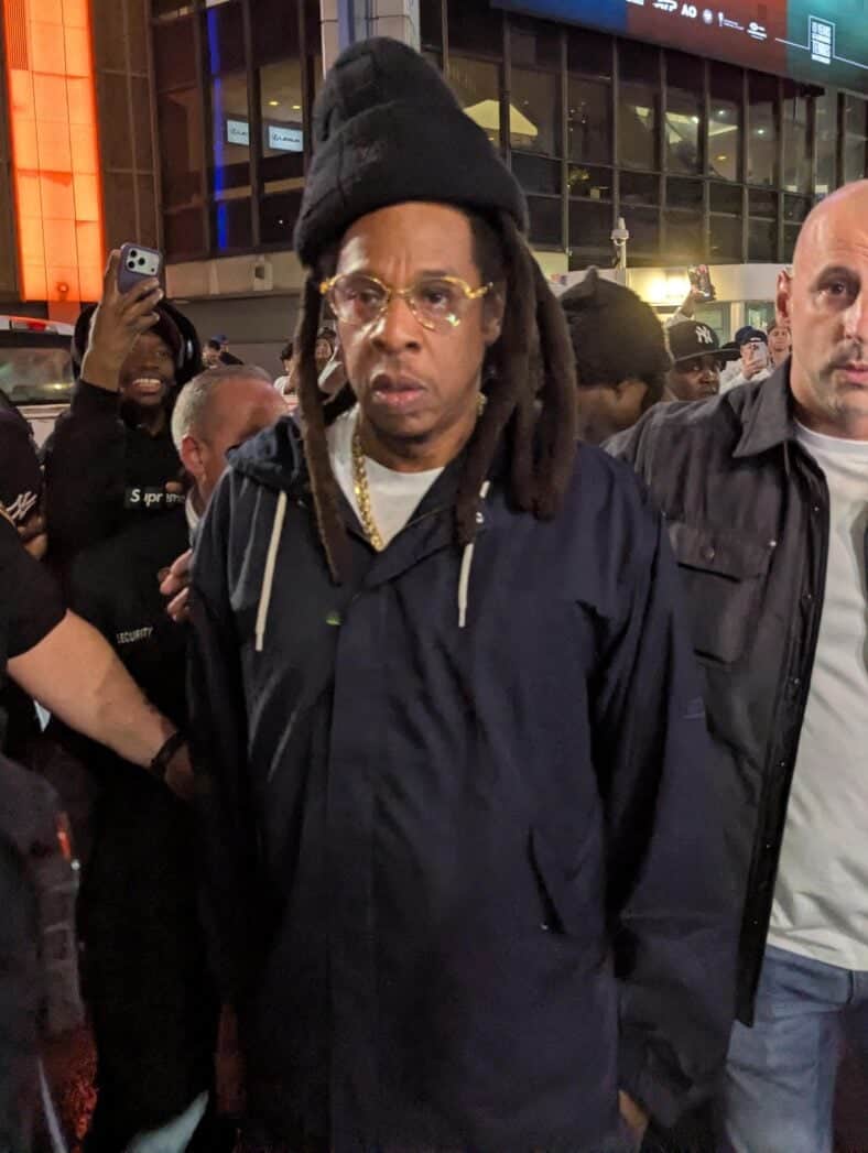 Jay-Z is seen leaving out of Madison Square Garden