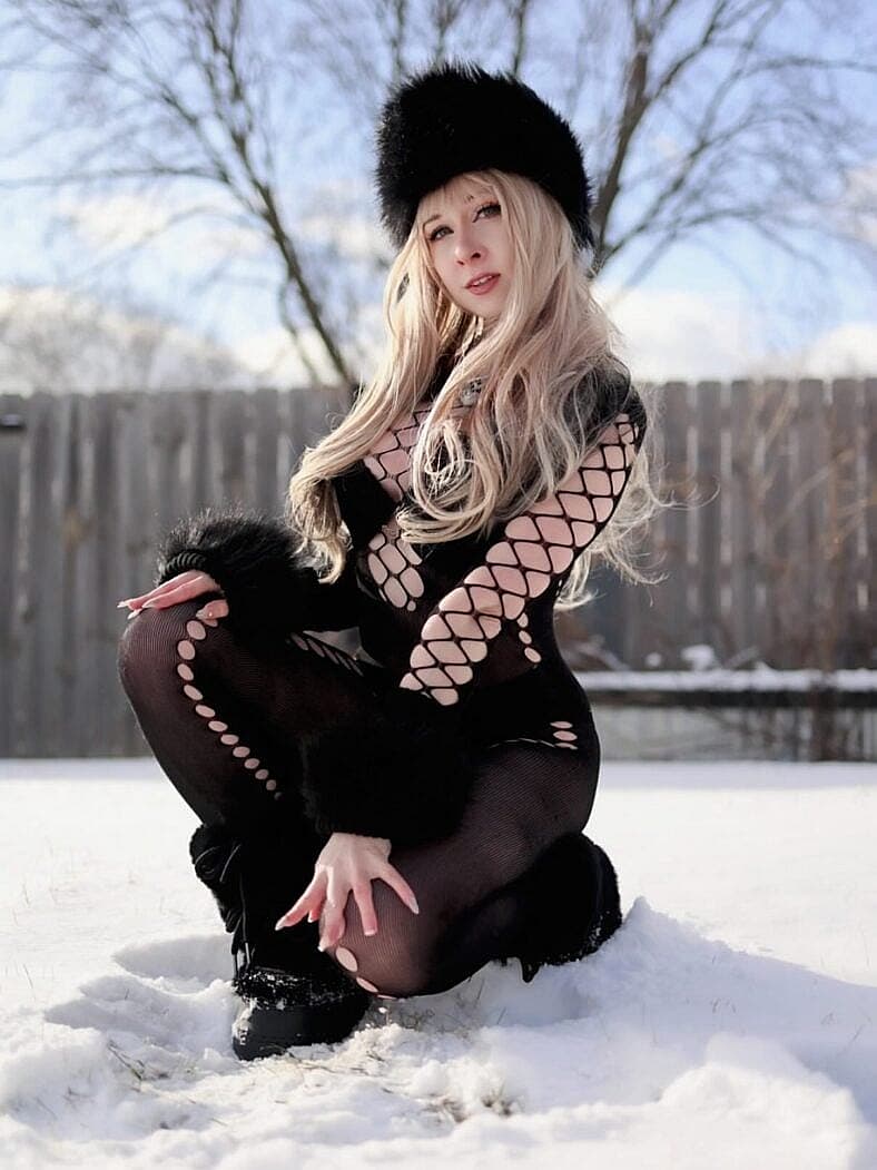 Cami Chan in the snow