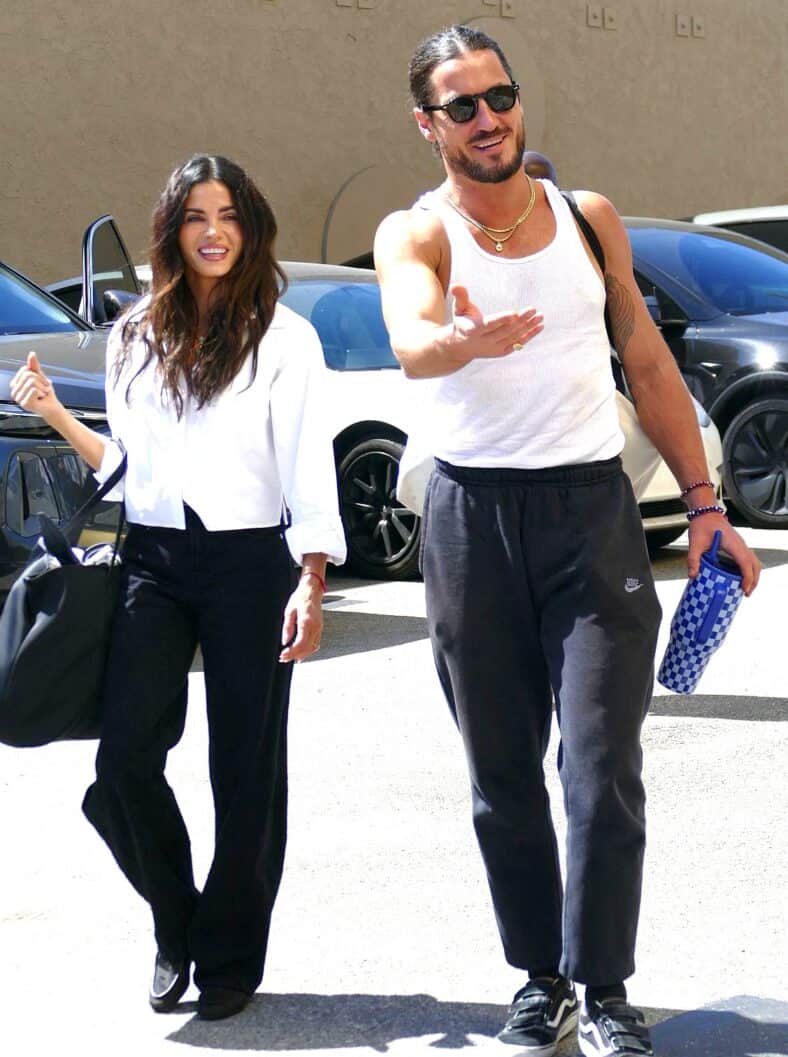 Jenna Dewan and Val Chmerkovskiy Arrival To DWTS Rehearsal Wednesday