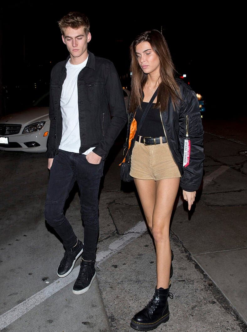 Presley Gerber and his stunning model girlfriend Charlotte D'Alessio were seen arriving to dinner at 'Craigs' Restaurant in West Hollywood, CA