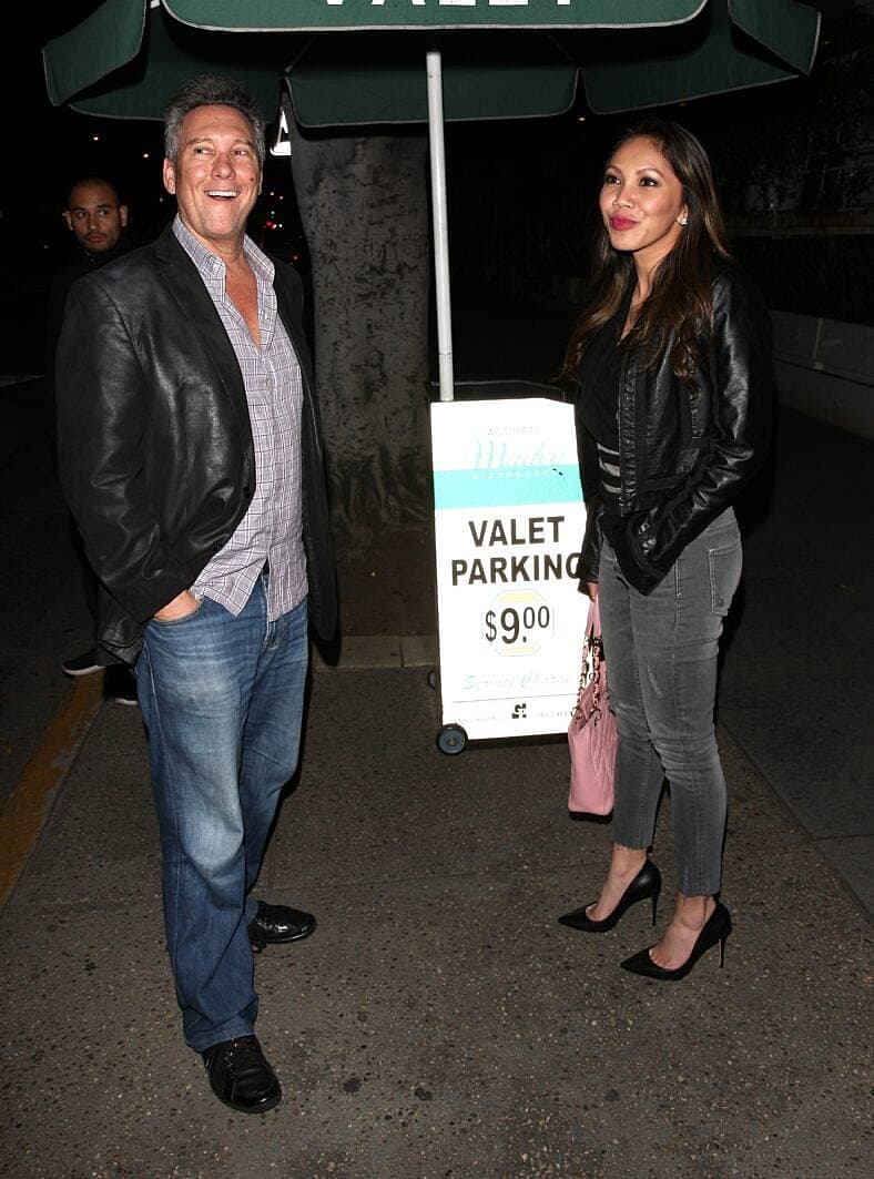 Producer Jeff Franklin and Model Caya Hefner grab dinner together at Madeo restaurant