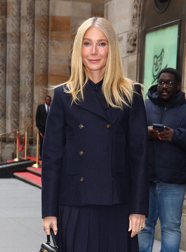 Gwyneth Paltrow is all smiles while arriving to the Muse Awards this morning in New York City