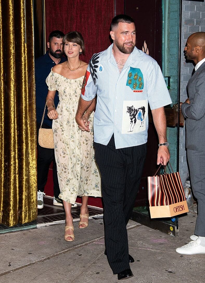 Taylor Swift and Travis Kelce Depart Or'esh Restaurant in NYC
