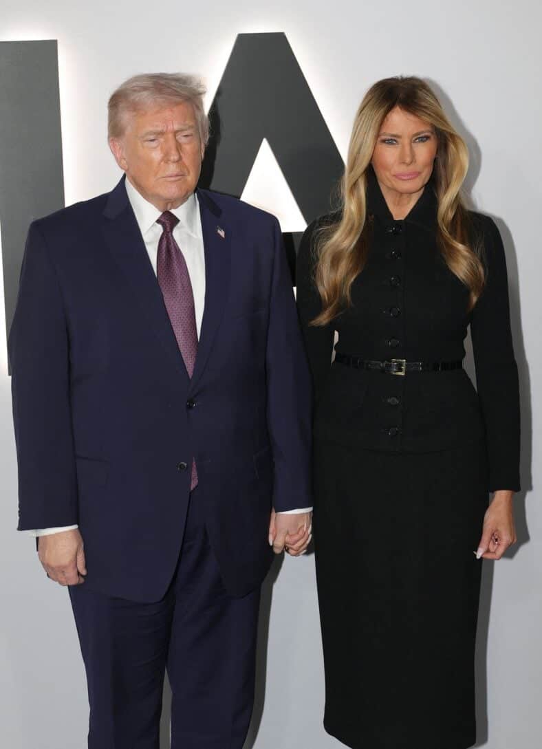 Donald Trump and Melania Trump at Melania World Premiere