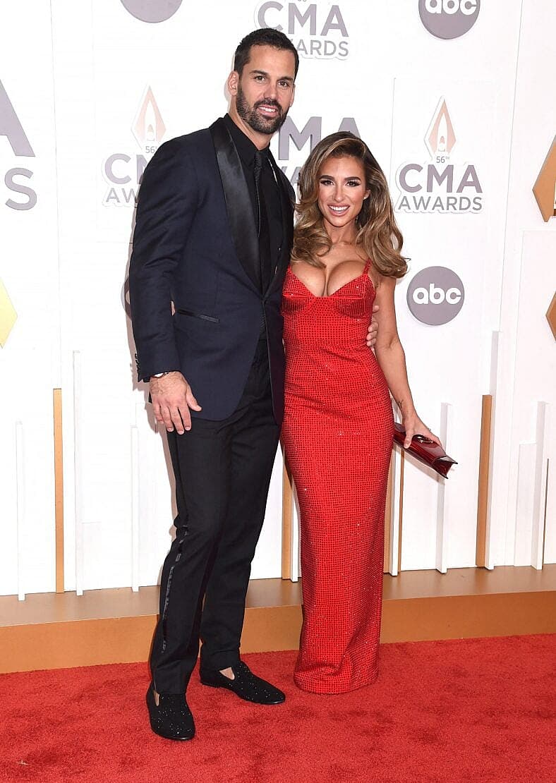Jessie James Decker and Eric Decker attend the 56th Annual CMA Awards