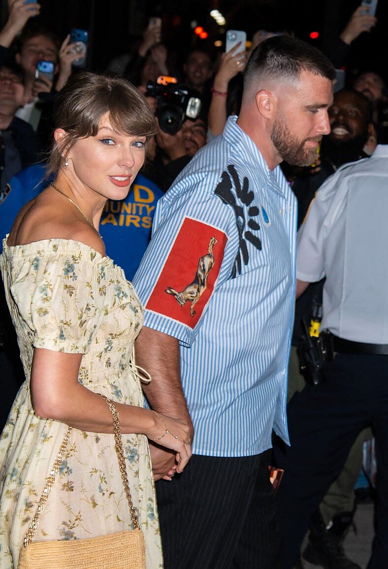 Taylor Swift and Travis Kelce Depart Or'esh Restaurant in NYC
