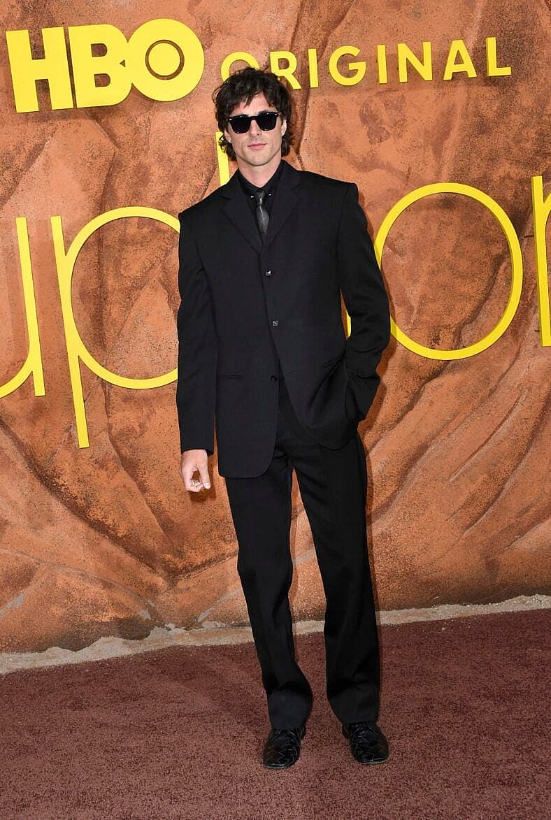 Jacob Elordi in a black suit